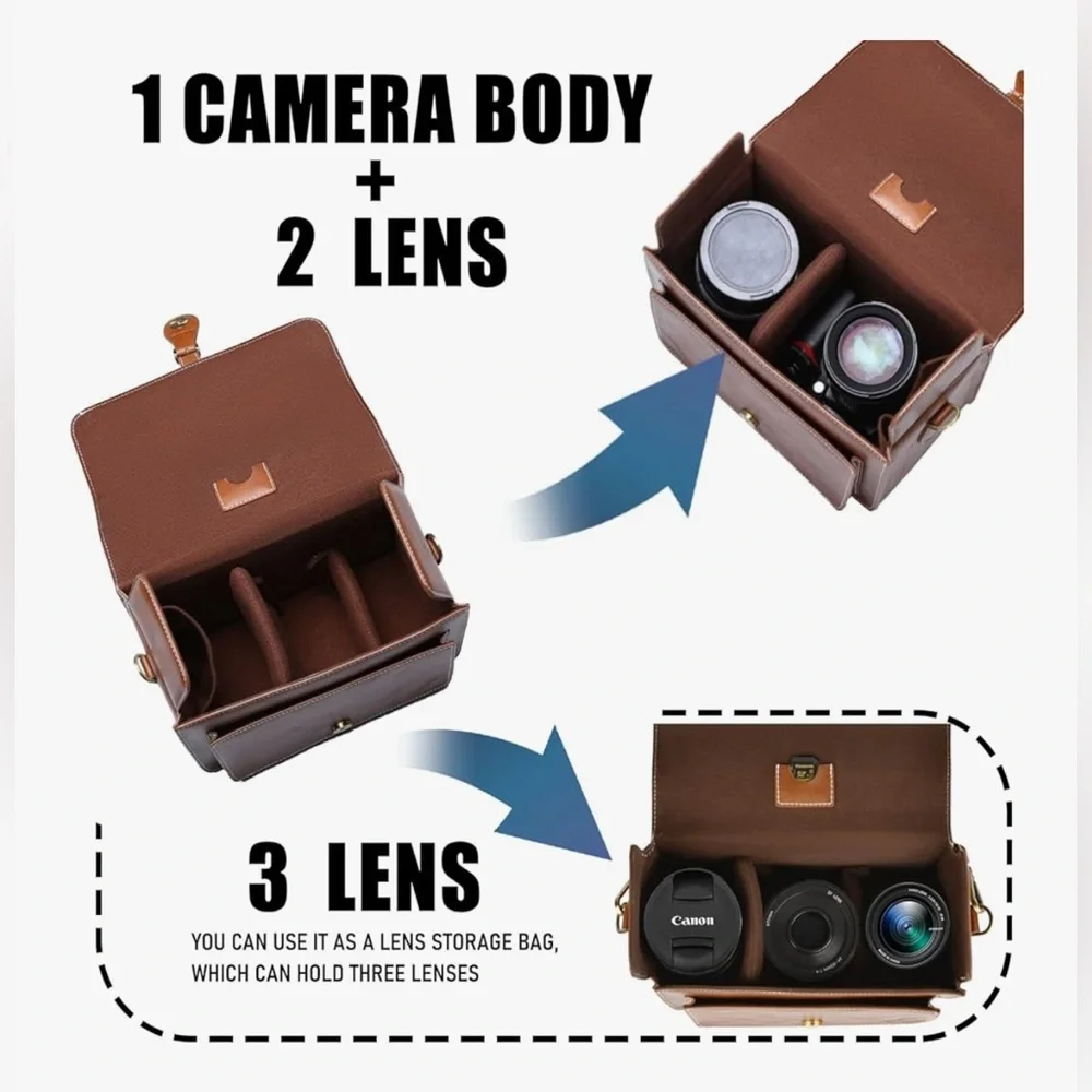 Cwatcun Camera Shoulder Bag Compact Camera Case Compatible New without tag - Picture 2 of 6